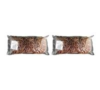 White Box Rubber 454G Bands - Assorted sizes,brown (Pack of 2)