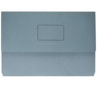 White Box Whitebox 220Gsm Foolscap Document Wallet - Blue Pack Of 50
