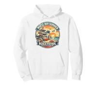 White Boy Summer Beach Patrol 2026 Retro 90s Vacation Party Pullover Hoodie