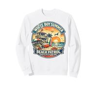 White Boy Summer Beach Patrol 2026 Retro 90s Vacation Party Sweatshirt