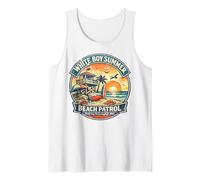 White Boy Summer Beach Patrol 2026 Retro 90s Vacation Party Tank Top