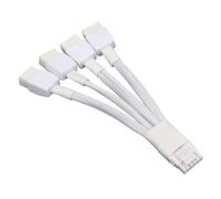 White Braided 8Pin to 16Pin 12VHPWR GPU Power Cable for 40 Series with 600W Power and Features GPU Cable