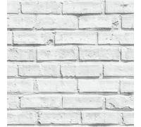 WHITE BRICK WALLPAPER REALISTIC RUSTIC 3D EFFECT - ARTHOUSE 623004