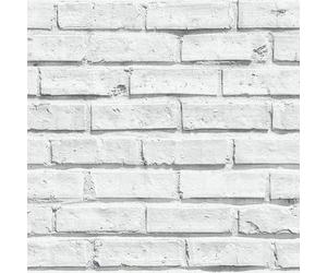 WHITE BRICK WALLPAPER REALISTIC RUSTIC 3D EFFECT - ARTHOUSE 623004