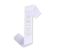 White Bride to Be Sash, Hen Party Decorations for Bridal Shower Party, Bride Tribe Bridesmaids Sashes Team Accessories for Bachelorette, Engagement, Wedding Decor