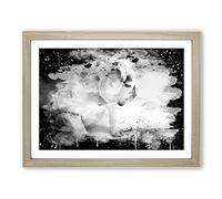 White British Bulldog Dog No.2 Modern CB Framed Print | A2 Oak Framed Wall Art | Ready to Hang | Modern Flag Picture | Living Room Bedroom Lounge Office