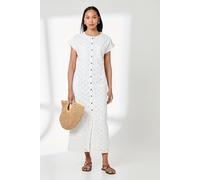 White Broderie Pocket Detail Midi Shirt Dress Principles White 16