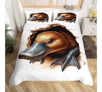 (White Brown Black, Super King(No Comforter)) Kids Cartoon Capybara Double Duvet Cover,Dessert Strawberry Cake Bedding Set Starry Sweet Donut Comforter Cover Cute Animals Lovers Bed Cover,Pink