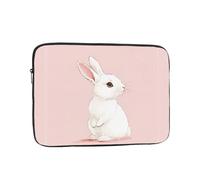 White bunny Printed 17 inch Laptop Bag - Shockproof Portable Laptop Inner Pocket for Business, Travel, School, Office