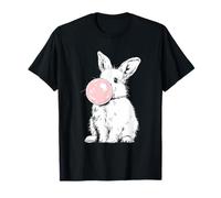 White Bunny Rabbit Blow Pink Bubble Easter Men Women Boy T-Shirt