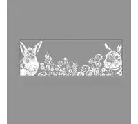 White Bunny Spring Easter Window Cling with Static Adhesion and Reusable PVC for Seasonal Decoration on Glass Surfaces (1pc)