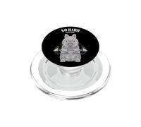 White Bunny Weightlifting Gym Graphic for Rabbit Lovers PopSockets PopGrip for MagSafe