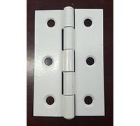 White Butt Hinge 3" x 2" 76mm x 50mm One Pair