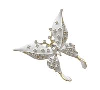 White Butterfly Brooches For Women Versatile Fashion Accessories Unisex Fashion Brooches Alloy Texture For Daily Handmade Metal Pin