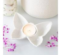 White Butterfly Ceramic Tealight Candle Holder For Home Decor