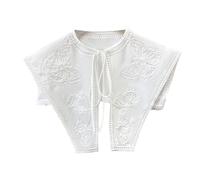 White Butterfly Pattern Collar Trendy Detachable Multipurpose Fashion Party Dating Night Collar Suitable for Various Occasions