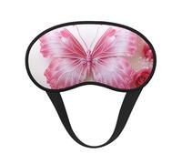 White Butterfly Sleep Mask for Side Sleeper Soft Breathable Sleeping Eye Mask Blackout Silk Eye Sleep Shade Cover with Elastic Strap Night Blindfold for Women Men Travel Nap
