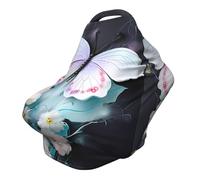 White Butterfly Versatile full-print Stroller Chair Cover/Nursing Cover, specially designed for your baby