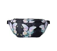 White Butterfly Versatile Running Waist Pack Lightweight Breathable and Adjustable for Travel Cycling and Everyday Use