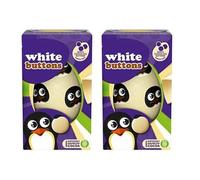 White Buttons Medium White Chocolate Easter Egg, 98g, Suitable for Vegetarians,Pack Of 2