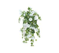 (WHITE) Buy5get2 free 12 Fork Artificial Morning Glory Hanging Plants Fake Green