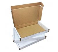 WHITE C5 A5 Size Box Large Letter Strong Cardboard Shipping MAILING Postal Box PIP - Internal Size: 235x165x22mm (500)