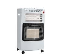 (White) Cabinet Mobile Gas Heater Room Indoor Portable Ceramic Piezo Butane 1.3KW-4.2 kW