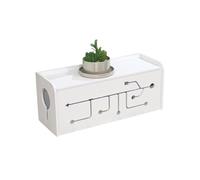 White Cable Organizer Box, Desk Cable Management Box with Flip Design, Hide Power Strips & Wires, Large Cord Organizer for Home & Office