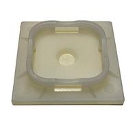 White Cable Ties Bases Self Adhesive 4 Way Fixing Mounts Fast Tidy Up Cables (50, 40x40mm)