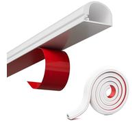 White Cable Trunking,1m Self Adhesive Trunking,Soft Pvc Side Opening Trunkings for Electric Cables,Cable Trunkings White,Flexible Wire Covers for Cables,Cable-Raceway Home and Office Trim