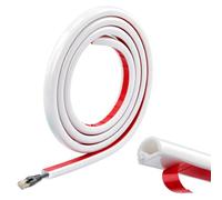 White Cable Trunking Self Adhesive For 2-3 Electric Cables,Flexible Wire Covers For Cables,Conduit Wire Trunking,TV Cable Hider For Wall (White, 1M (for 1 wire))