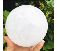 White Calcite Crystal Ball Stone Ball Home Decoration gem Aura Spiritual Ornaments (Size : 8cm)