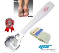 (White) Callus Corn Hard Skin Remover Shaver Foot Pedicure Kit Feet with 10 Blades