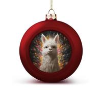 White Camel Christmas Ball Ornaments - Red Shatterproof Plastic Vintage Rustic Xmas Tree Decorations Pendant for Family Holiday Wedding Party Xmas Hanging Decoration