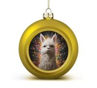 White Camel Christmas Ball Ornaments - Shatterproof Plastic Vintage Rustic Xmas Tree Decorations Pendant for Family Holiday Wedding Party Xmas Hanging Decoration