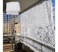 White Camo net 4x4m/1x6m/2x8m/2.5x5m/3x12m/8x9m Camo Mesh netting,Camouflage net for Military Shooting Party Decoration Camouflage Car Cover Sunshade Canopy(Size:4X4.0M)
