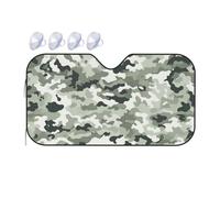 White Camouflage Car Windshield Sun Shade Foldable Car Front Window Sunshade for Sun, Heat and UV Rays, Auto Sun Blocker Visor Protector for Cars, SUVs Medium