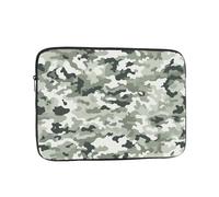 White Camouflage Laptop Case 15 inch, Shockproof Protective Computer Sleeve Cover Water Resistant Laptop Bag Carrying Tablet Cover Briefcase Handbags Gifts for Men Women