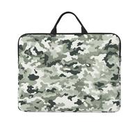 White Camouflage Laptop Case Sleeve 14 inch Shockproof Protective Notebook Case Travel Laptop Bag with Handle Waterproof Computer Cover Briefcase Handbags for Men Women