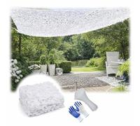 White Camouflage Net for Outdoor Sunshade, 3x4M 4x6M Military Camo Netting for Hunting, Camping, Garden, Patio and Decoration, Lightweight Privacy Blind Screen(2Mx2M)