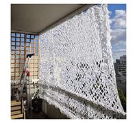 White Camouflage Net, Snow Camo Netting 2x3m, 5x6m, 6x8m, 8x8m Hunting Military Net Indoor Outdoor Decoration Garden Pergola Camping Gazebo, Shade Net, Car Cover, Reinforced Camouflage Netting ( Size
