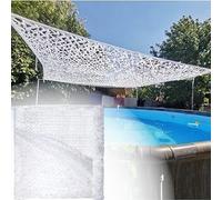 White Camouflage Netting for Garden Shade 36.1 ft x 39.4 ft/433.1 in x 472.4 in/11x12 m, Decorative Camo Netting Pergola Cover - Breathable 210D Oxford Mesh for Patio Privacy, Balcony, Backyard