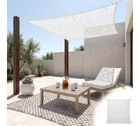 White Camouflage Netting for Garden Shade 36.1 ft x 45.9 ft/433.1 in x 551.2 in/11x14 m, Decorative Camo Netting Pergola Cover - Breathable 210D Oxford Mesh for Patio Privacy, Balcony, Backyard