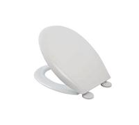 Croydex Toilet Seat White Oval Adjustable Hinges Anti Bacterial No Tools
