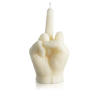 White Candle The Bird Swear Middle Finger | Soy Wax | 9cm Funny Home Decor Gift Joke Hand Birthday Secret Santa Swear f You Candle