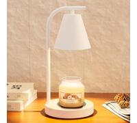 White Candle Warmer with Timer - Electric Candle Lamp for Scented Wax with 2 Bulbs - House Warming Gifts for Women