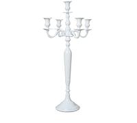 White Candlestick - White Candlestick 80 cm High, Antique Style Table Decoration, Easy to Assemble, Base Width 21 cm - Passion Décor
