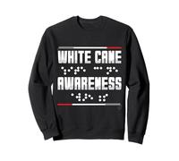 White Cane Awareness Braille White Cane Sweatshirt