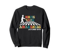 White Cane Awareness October 15th Retro Vintage Sweatshirt