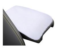 (White) Car Armrest Cushion - Auto Plush Armrest Pad | Soft Car Seat Box Cover Protector Furry Auto Center Console Cover Pad for Vehicle SUV